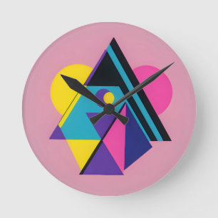 Memphis Design Woonruimte Ronde Klok