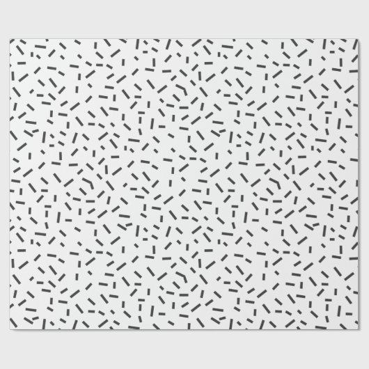 Memphis Geometric Minimal Black Abstract Style Cadeaupapier (Vlak)