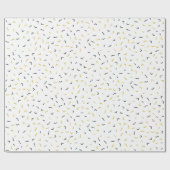 Memphis Geometric Modern Black and Gold Style Cadeaupapier (Vlak)