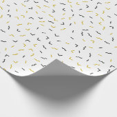 Memphis Geometric Modern Black and Gold Style Cadeaupapier (Hoek)