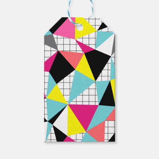 Memphis, geometrische vormen cadeaulabel (Voorkant)