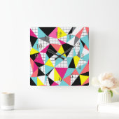 Memphis, geometrische vormen vierkante klok (Huis)