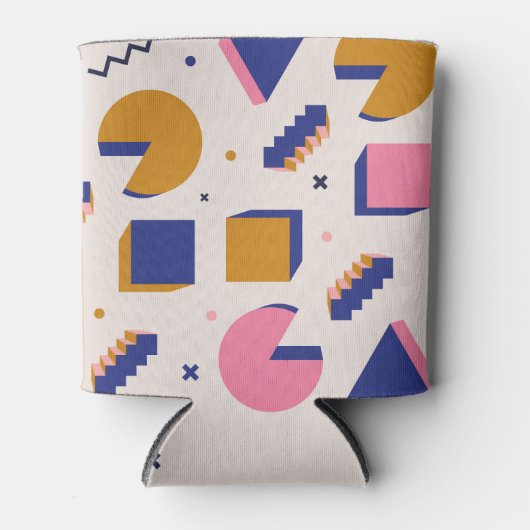 Memphis Geometry: jaren '90 Mode Naadloos Blikjeskoeler (Voorkant)