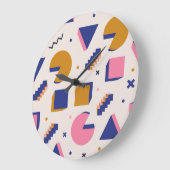 Memphis Geometry: jaren '90 Mode Naadloos Grote Klok (Hoek)