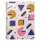 Memphis Geometry: jaren '90 Mode Naadloos Notitieboek (Voorkant)