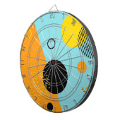 Memphis, hipster, trendy, coole illustratiekunst dartbord (Voorkant Rechts)