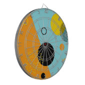Memphis, hipster, trendy, coole illustratiekunst dartbord (Voorkant Links)