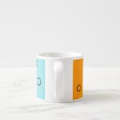 Memphis, hipster, trendy, coole illustratiekunst espresso kop (Achterkant)