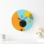Memphis, hipster, trendy, coole illustratiekunst grote klok (Huis)