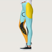 Memphis, hipster, trendy, coole illustratiekunst leggings (Links)