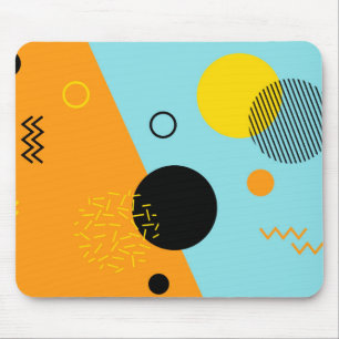 Memphis, hipster, trendy, coole illustratiekunst muismat