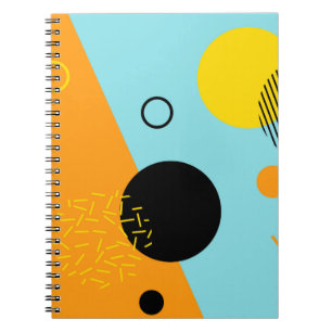 Memphis, hipster, trendy, coole illustratiekunst notitieboek
