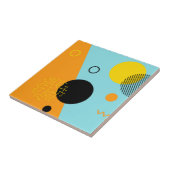 Memphis, hipster, trendy, coole illustratiekunst tegeltje (Zijkant)