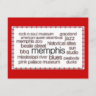 Memphis in bruin briefkaart