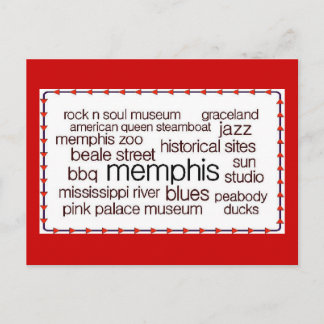 Memphis in bruin briefkaart