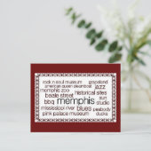 Memphis in bruin briefkaart (Staand voorkant)