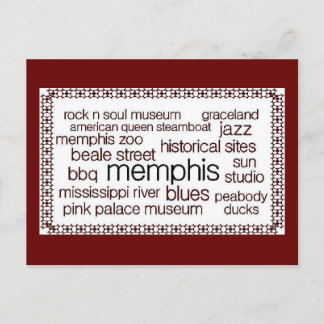 Memphis in bruin briefkaart