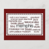 Memphis in bruin briefkaart (Voorkant)