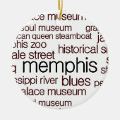 Memphis in bruin keramisch ornament (Voorkant)