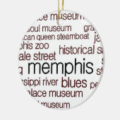 Memphis in bruin keramisch ornament (Links)