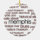 Memphis in bruin keramisch ornament (Achterkant)