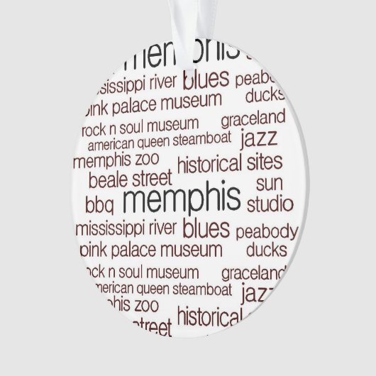 Memphis in bruin ornament (voorkant)