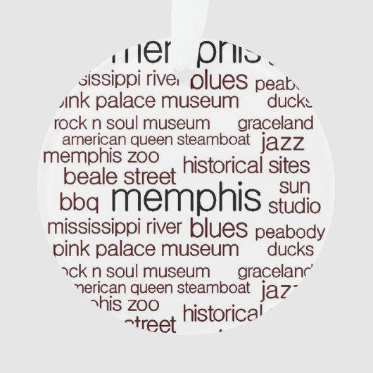 Memphis in bruin ornament (voorkant)