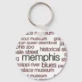 Memphis in bruin sleutelhanger (Voorkant)