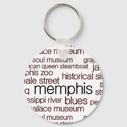 Memphis in bruin sleutelhanger (Voorkant)