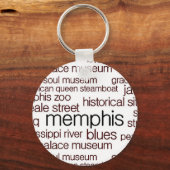 Memphis in bruin sleutelhanger (Voorkant)