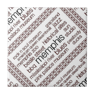 Memphis in bruin tegeltje