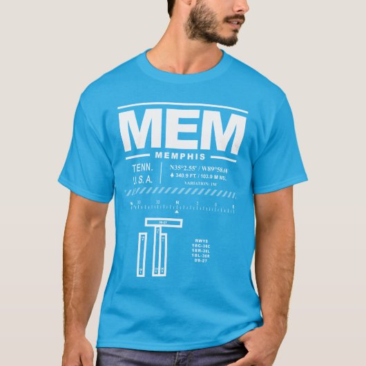 Memphis International Airport MEM T-shirt (Voorkant)