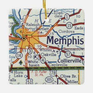 Memphis kaart keramisch ornament