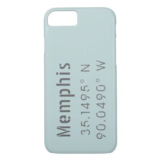 Memphis Latitude Lengtegraad Case-Mate iPhone Case (Achterkant)