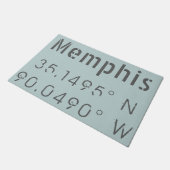 Memphis Latitude Lengtegraad Deurmat (Schuin)