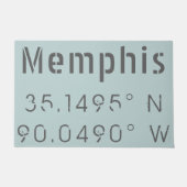 Memphis Latitude Lengtegraad Deurmat (Voorkant)