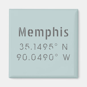 Memphis-lengte en Latitude Magneet