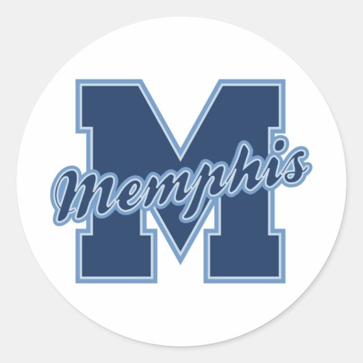Memphis Letter Ronde Sticker (Voorkant)
