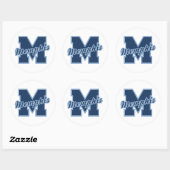 Memphis Letter Ronde Sticker (Vel)