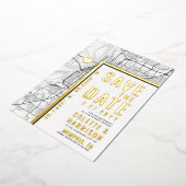 Memphis Love Locator | Bruiloft Bewaar de datum Folie Uitnodiging (Gedraaid)