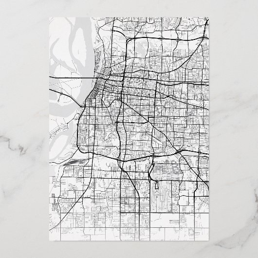 Memphis Love Locator | Bruiloft Bewaar de datum Folie Uitnodiging (Achterkant)