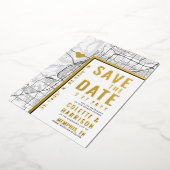 Memphis Love Locator | Huwelijk Save the Date Folie Uitnodiging (Gedraaid)