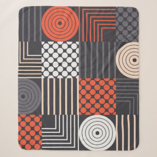 Memphis Magic: Geometrische banner plezier Sherpa Deken