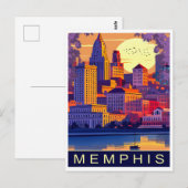 Memphis, Mississippi River, Reizen Briefkaart (Voorkant / Achterkant)