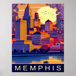 Memphis, Mississippi rivier, Reizen Poster