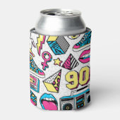 Memphis Mode: 80s-90s Badge Mix. Blikjeskoeler (Blikje Voorkant)