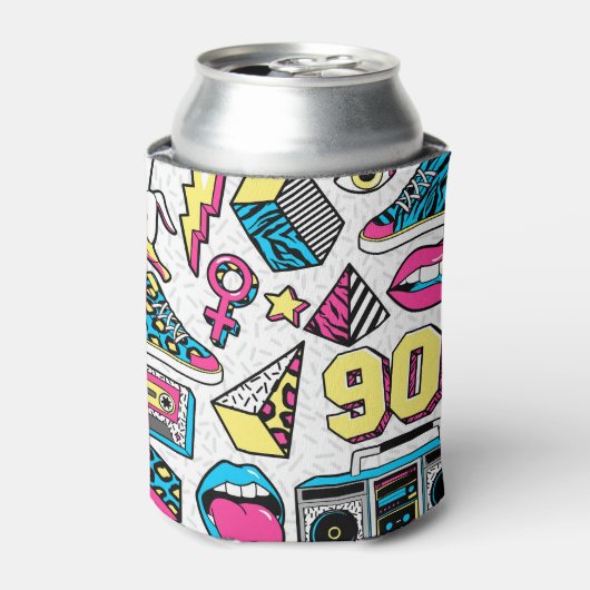 Memphis Mode: 80s-90s Badge Mix. Blikjeskoeler (Blikje Voorkant)