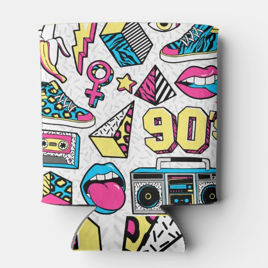 Memphis Mode: 80s-90s Badge Mix. Blikjeskoeler (Achterkant)