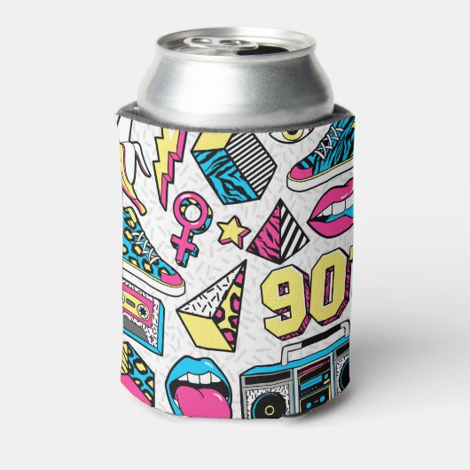 Memphis Mode: 80s-90s Badge Mix. Blikjeskoeler (Blikje Achterkant)