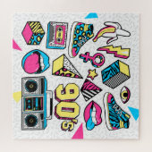 Memphis Mode: 80s-90s Badge Mix. Legpuzzel (Horizontaal)